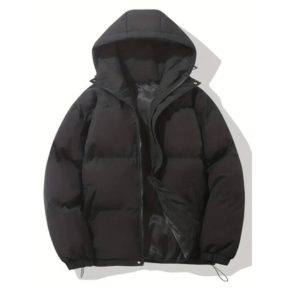 Herren Winter-Daunenjacke Warme Pufferjacke Mit Kapuze - Eveloria