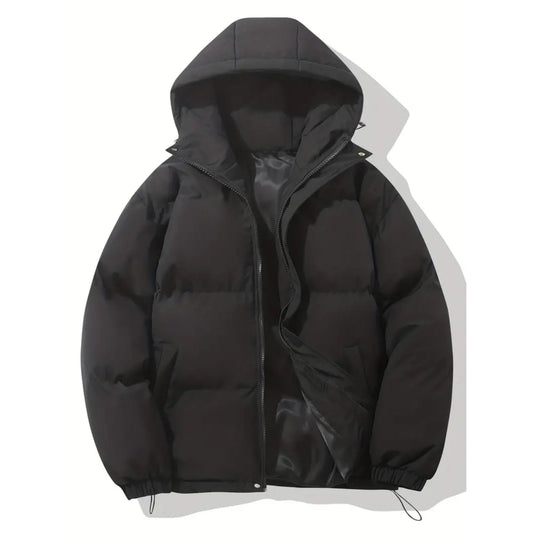 Herren Winter-Daunenjacke Warme Pufferjacke Mit Kapuze - Eveloria