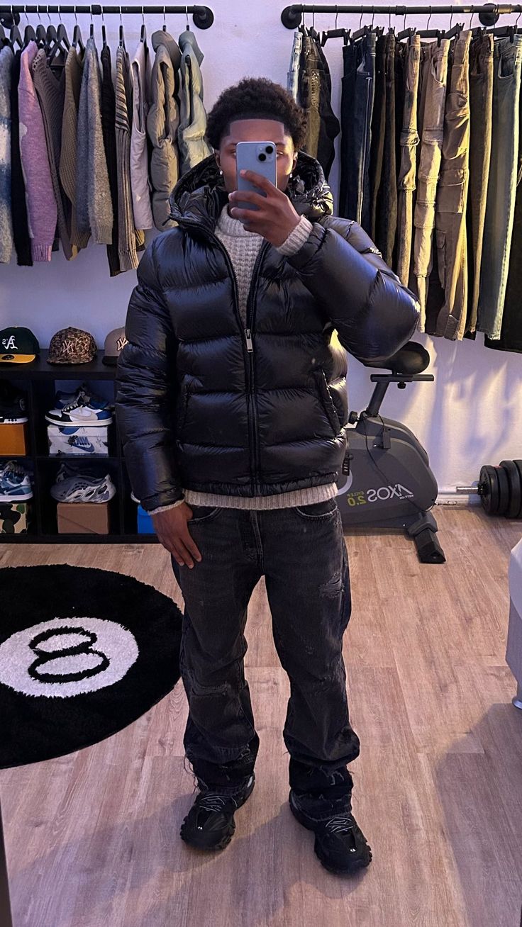 Pufferjacke – Warme Winterjacke mit Kapuze für Herren-Chaps Herrenmode