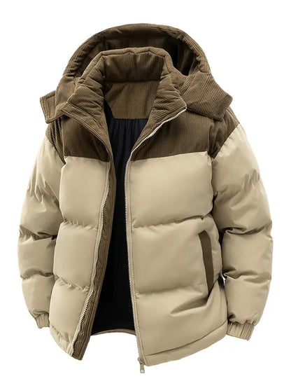 Herren Winterjacke Gefüttert Warm Mit Kapuze - Eveloria