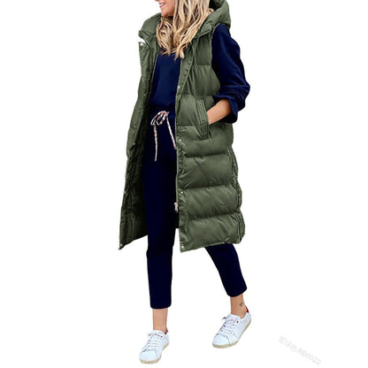 Eveloria Damen Winterweste Langkapuze