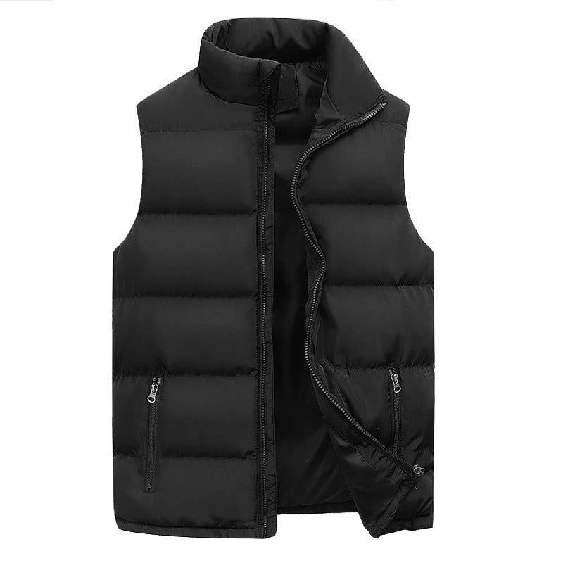 Herren Bodywarmer Ärmellos Isoliert Schwarz - Eveloria