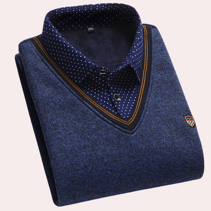 Herren Pullover Mit Kragen V-Ausschnitt - Eveloria