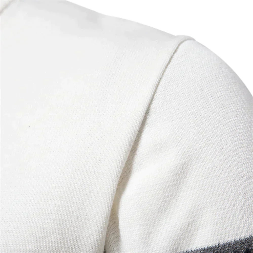 Herren Strickpullover Hochgeschlossen Mit Halbem Reißverschluss - Eveloria