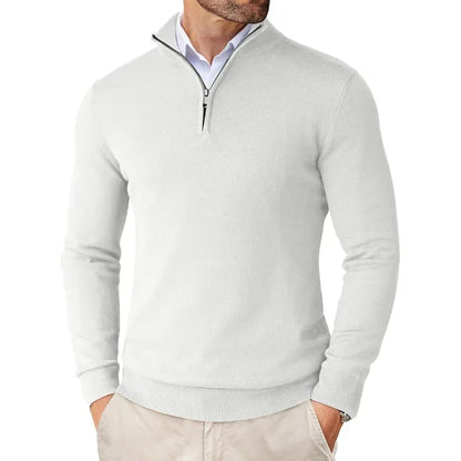Pullover mit Viertelreißverschluss | Gestrickt | Halbreißverschluss | Polo-Pullover | Herren-Pullover mit Viertelreißverschluss-Chaps Herrenmode