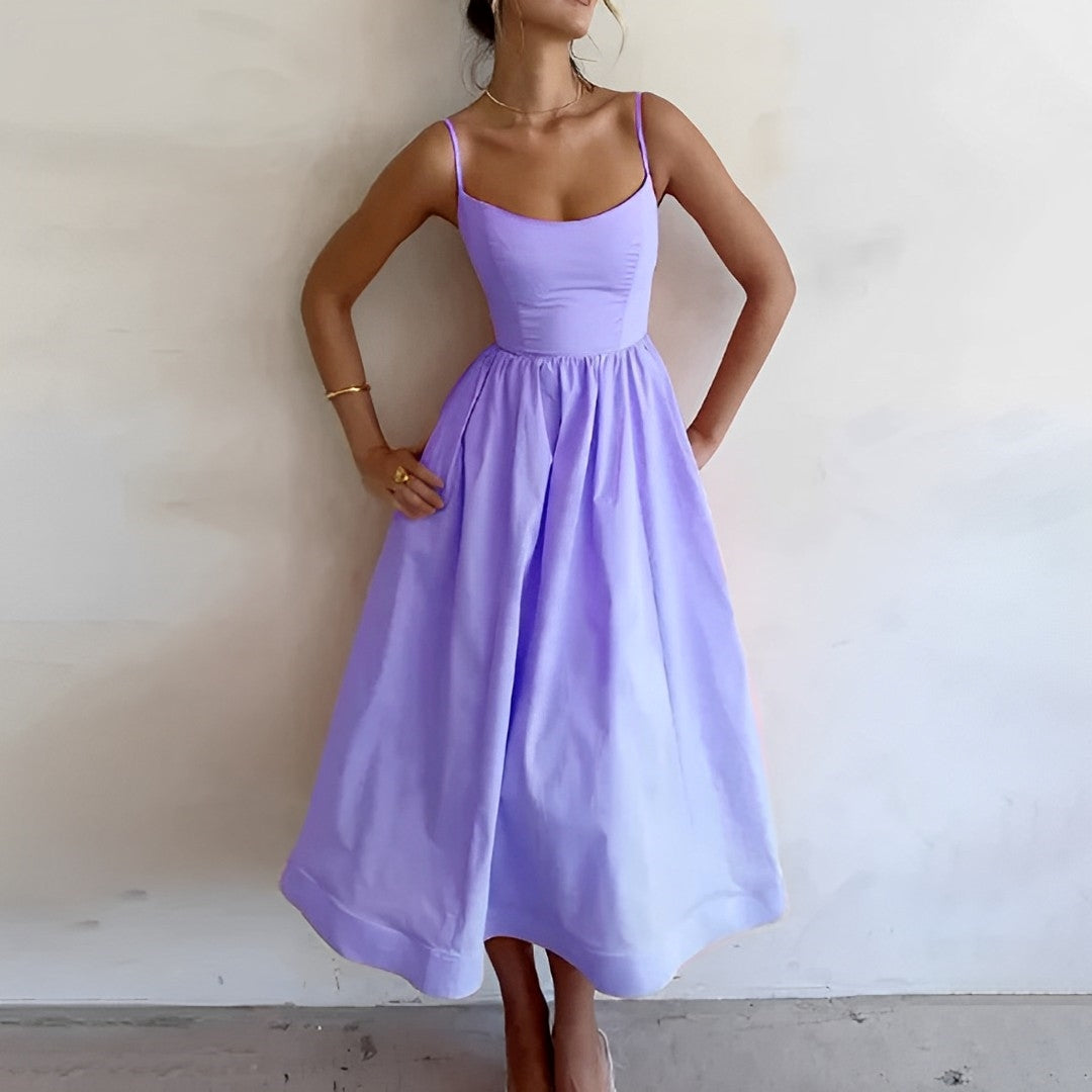 Damen Trägerkleid Leicht Feminin