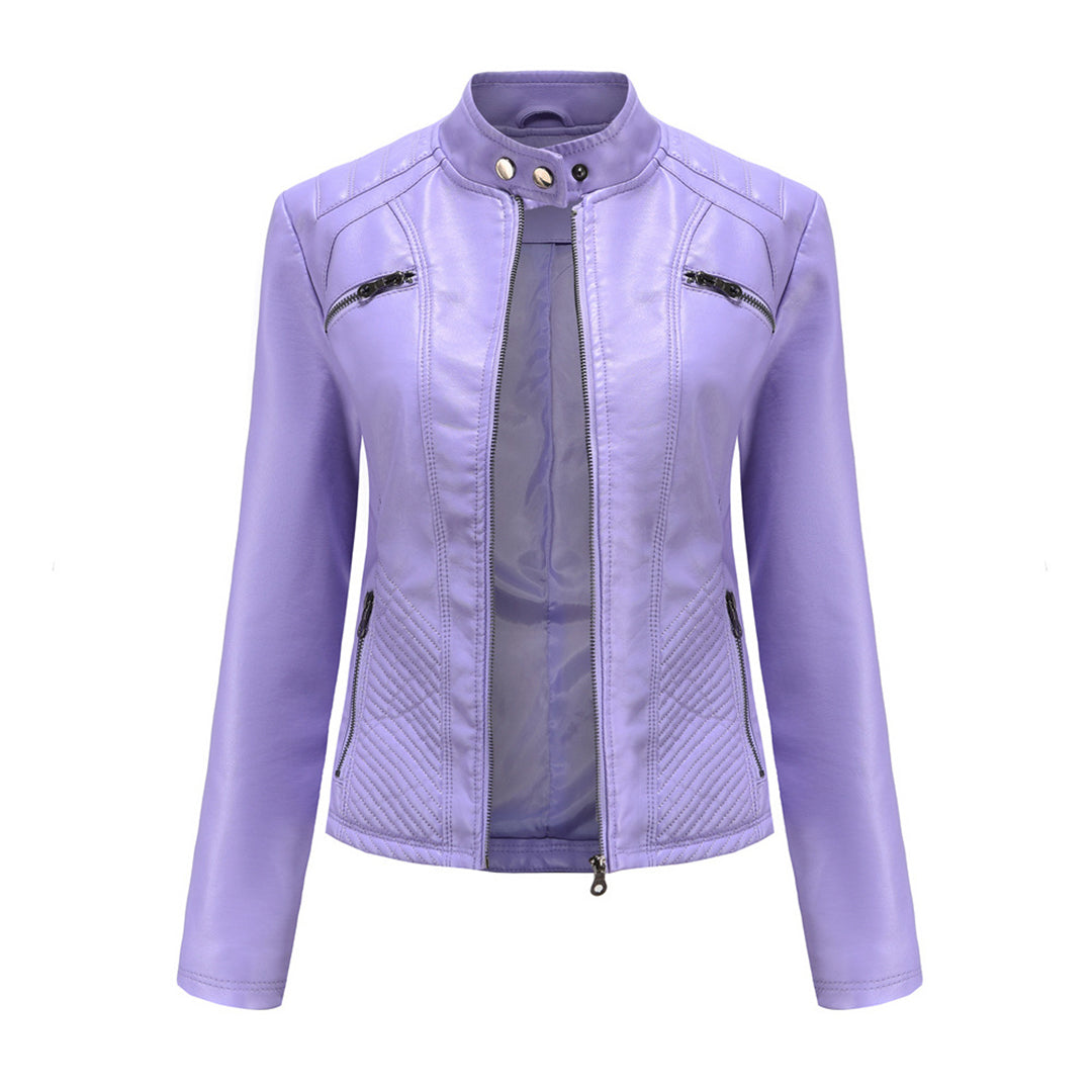 Damen Modische Jacke Gesteppte Schulterpartie