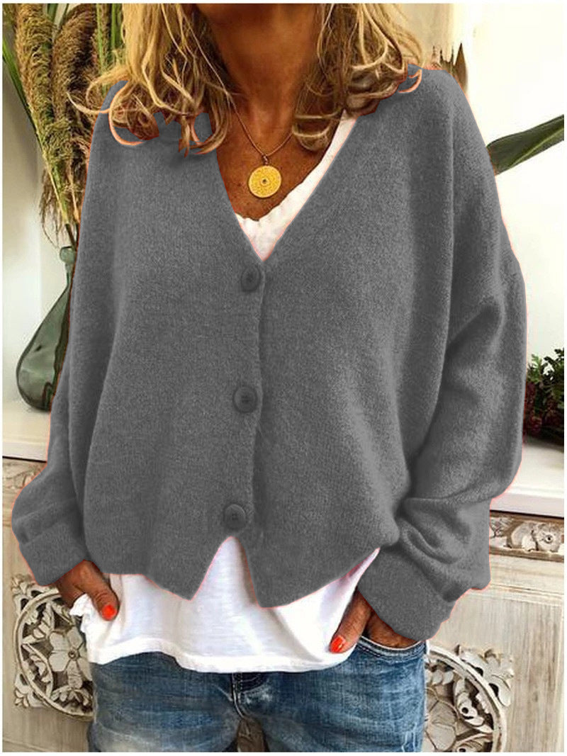 Damen Strickjacke Chic Langärmlig