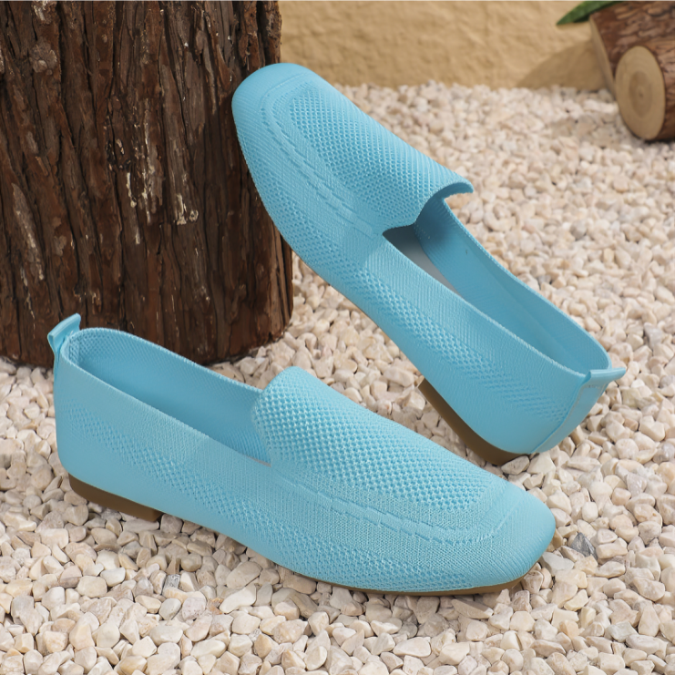 Eveloria Damen Flache Loafer Schuhe Leder