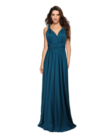 Damen Maxi Wickelkleid