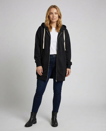 Damen Knielanger Komfort-Hoodie
