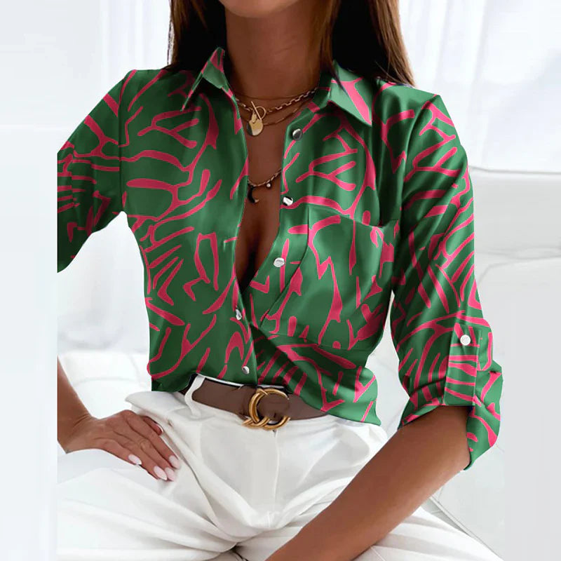 Damen Pullover Mit Umlegekragen - Eveloria