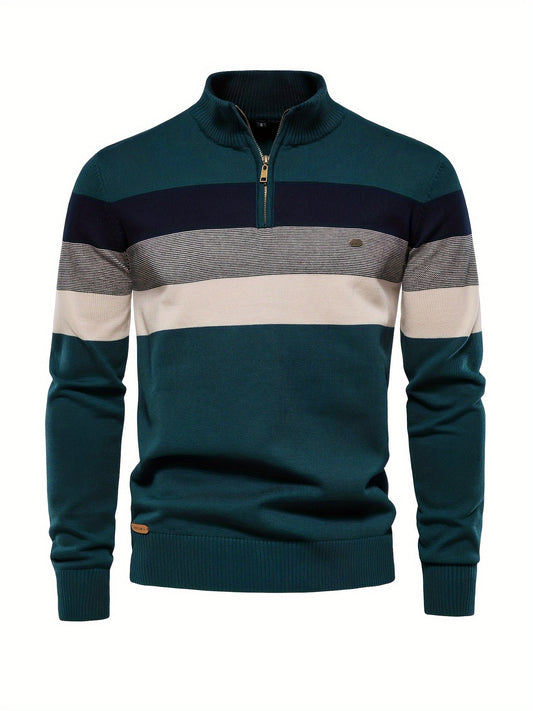 Herren Strickpullover Halbzipp Reißverschluss - Eveloria