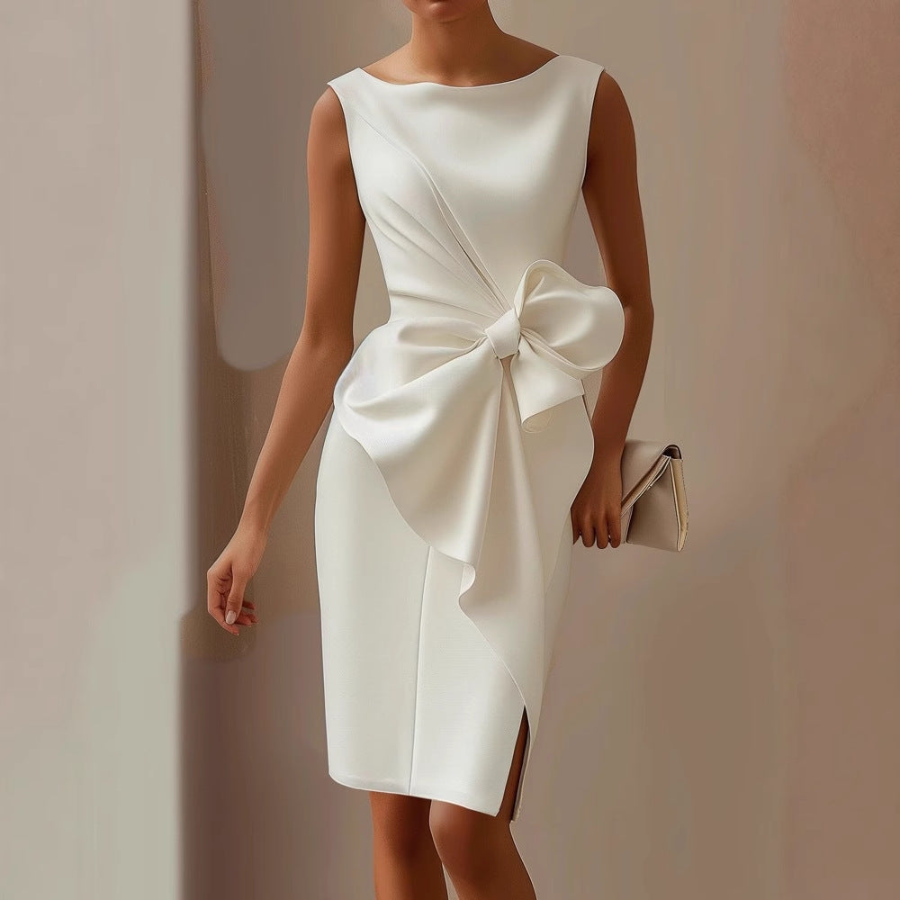 Damen Etuikleid Elegantes Drapierungsdesign Zeitlos
