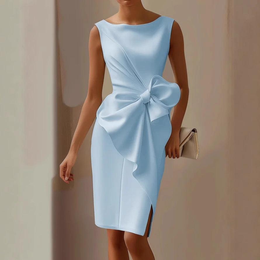 Damen Etuikleid Elegantes Drapierungsdesign Zeitlos