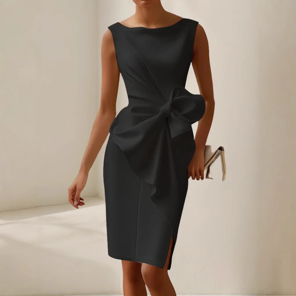 Damen Etuikleid Elegantes Drapierungsdesign Zeitlos