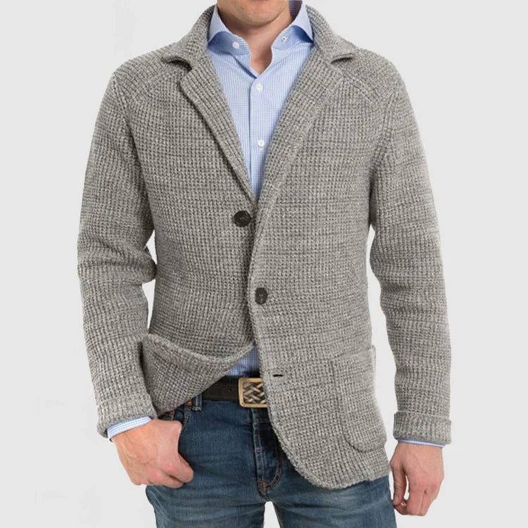 Eveloria Herren Strickblazer 2-Knopf