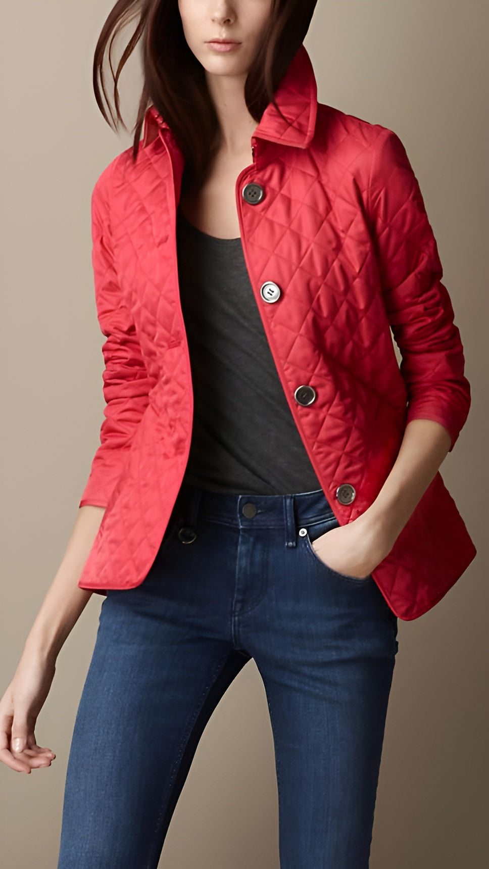 Elegante Damenjacke Seide Baumwolle Leicht Beige - Eveloria