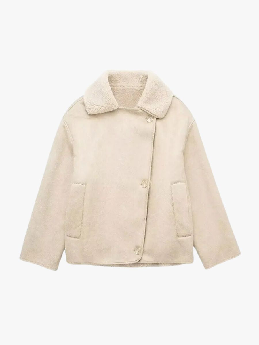 Kiara Damenjacke Kunstleder Fleece