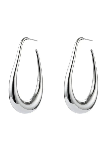 Minimalistische Silber Ohrringe Insel Design - Norvielle