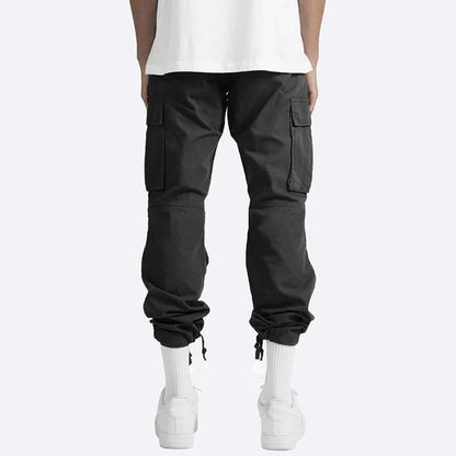 Herren Cargo Hose Weit Bein Kordelzug Mehrere Taschen