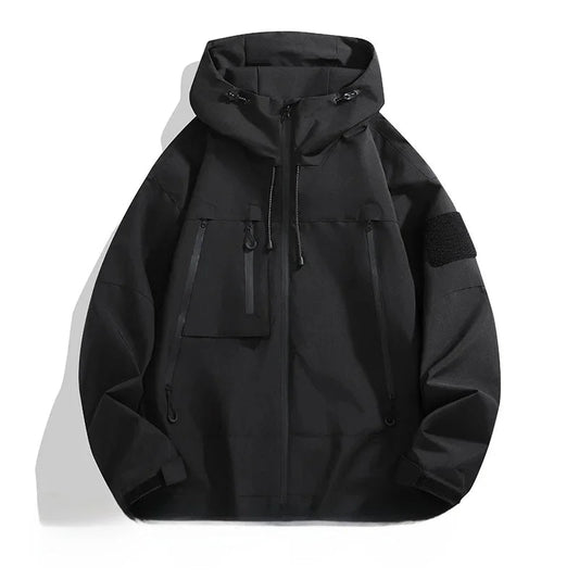 Herren Softshell-Jacke mit Kapuze und Reißverschluss Winddicht - Eveloria