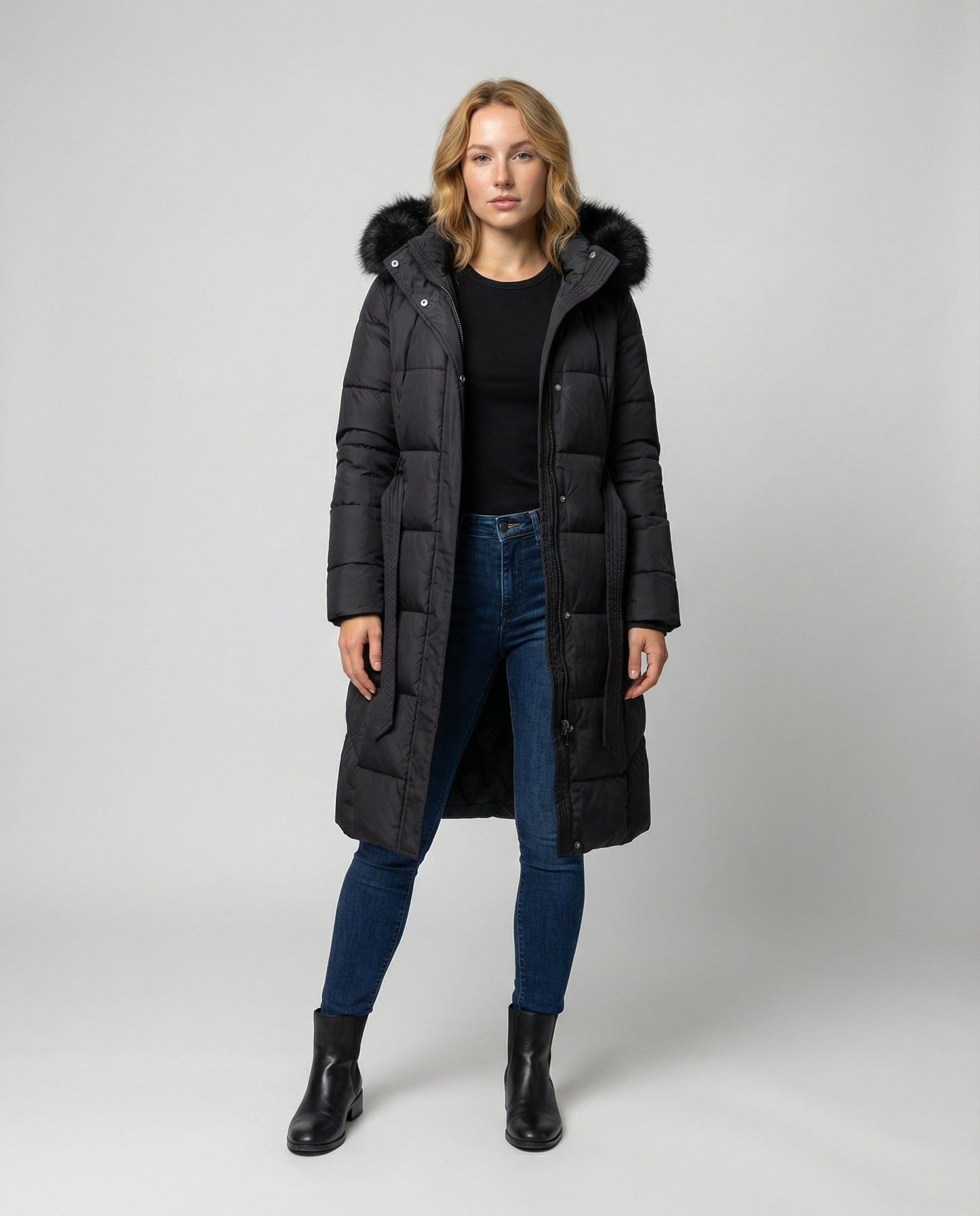 Damen Winterjacke Kapuze Wärme