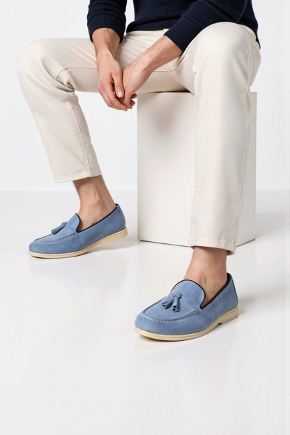 Damen Loafer Beige Quasten Elegant Komfortschuhe