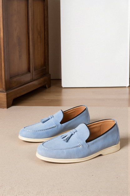 Damen Loafer Beige Quasten Elegant Komfortschuhe