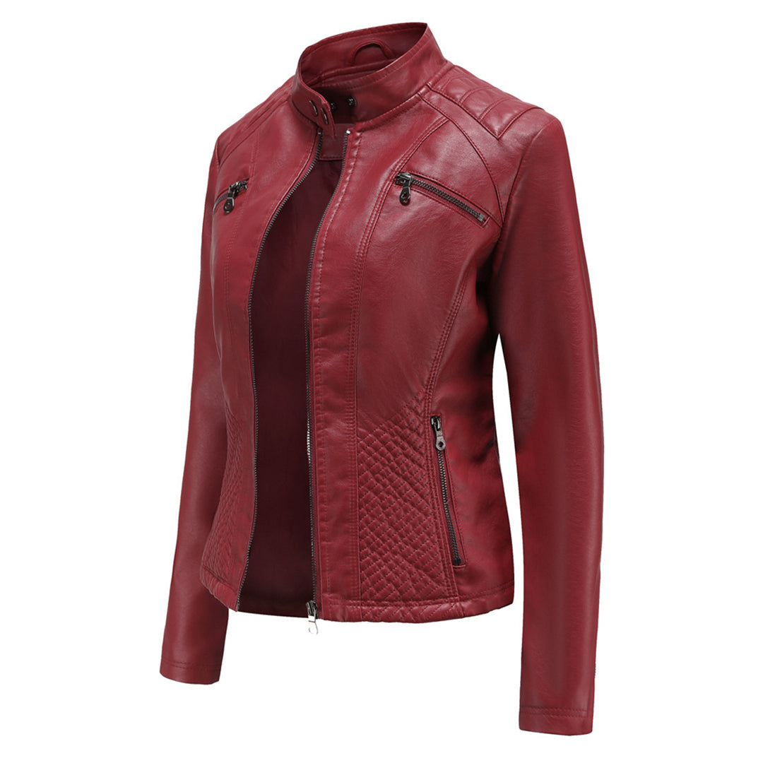 Damen Modische Jacke Gesteppte Schulterpartie