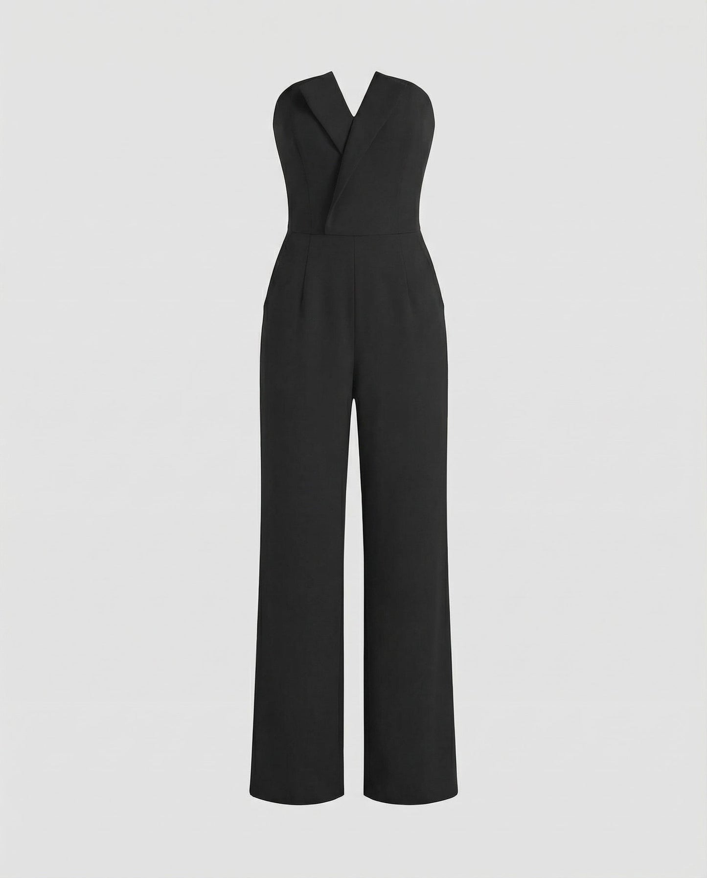 Ärmelloser Damen-Overall V-Ausschnitt