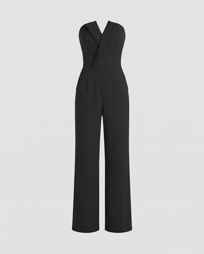 Ärmelloser Damen-Overall V-Ausschnitt