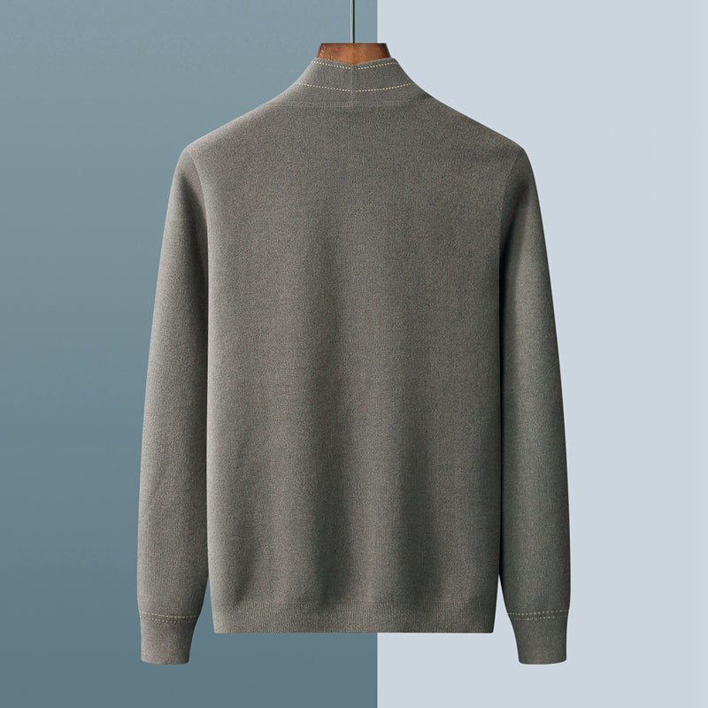 Herren Cardigan Offene Front Baumwolle Bequem Anthrazit