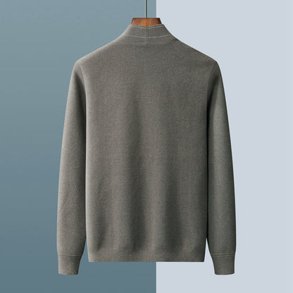 Herren Cardigan Offene Front Baumwolle Bequem Anthrazit