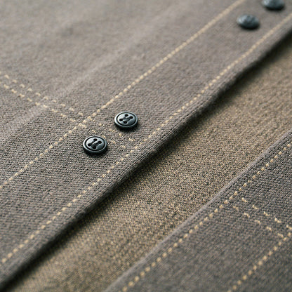 Herren Cardigan Offene Front Baumwolle Bequem Anthrazit