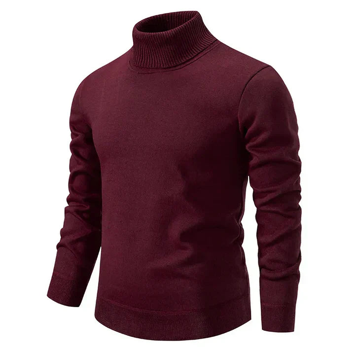Rollkragenpullover | Feinstrick | Rollkragen | Strickpullover | Herrenpulli-Weinrot-S-Chaps Herrenmode