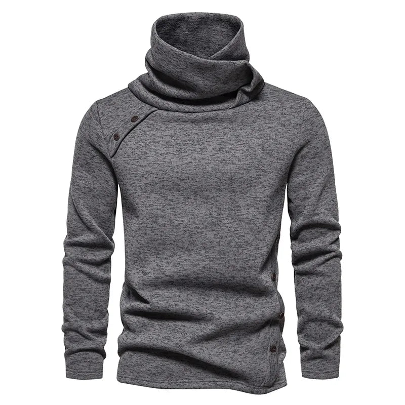 Herren Rollkragenpullover Langärmlig Hochkragen - Eveloria