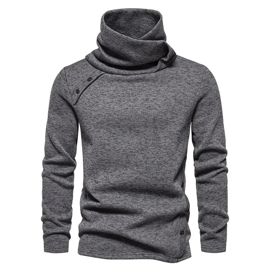 Herren Rollkragenpullover Langärmlig Hochkragen - Eveloria