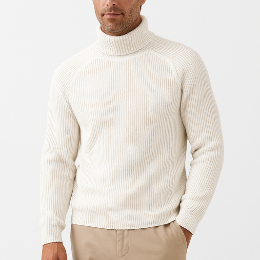 Herren Rollkragenpullover Rippenstrick - Eveloria