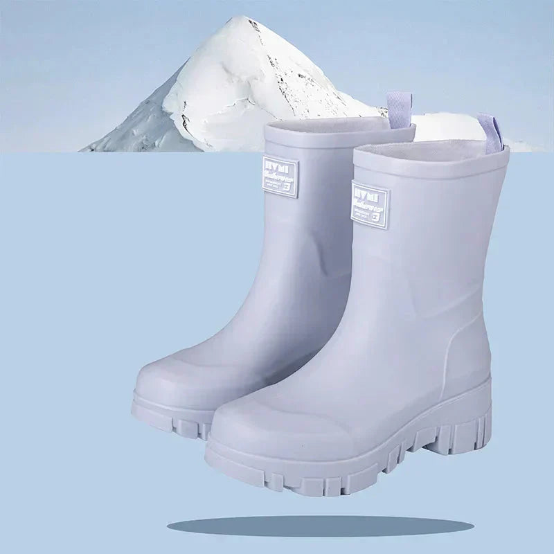 Eveloria Damen Gummistiefel Wasserdicht Knöchelhöhe