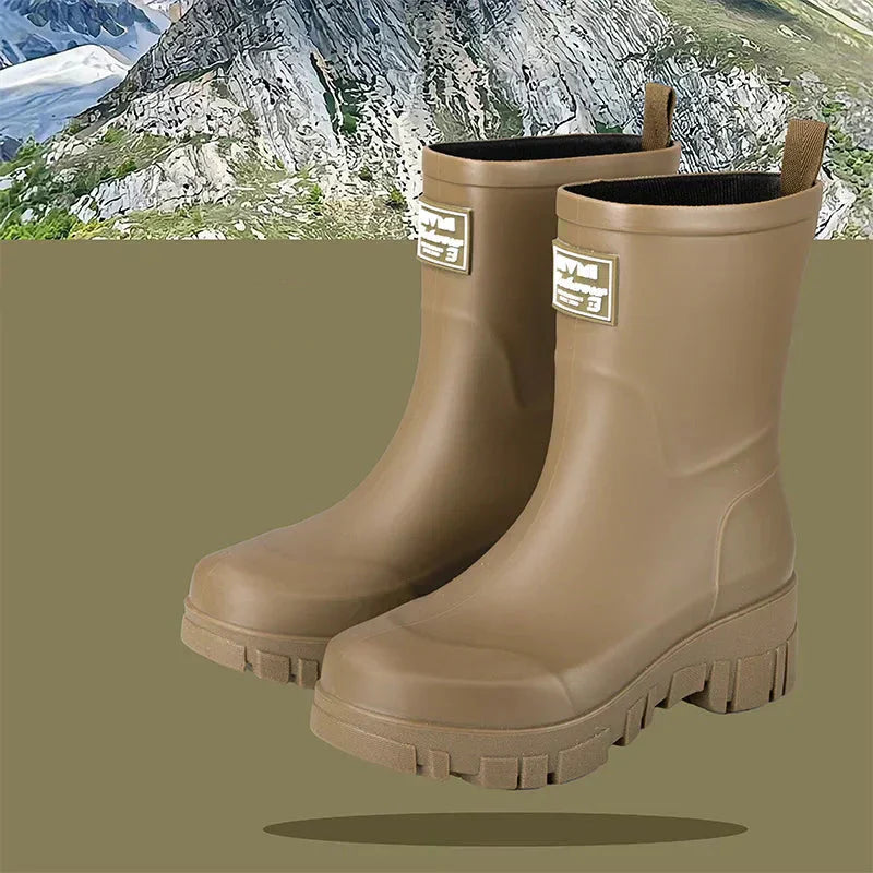 Eveloria Damen Gummistiefel Wasserdicht Knöchelhöhe