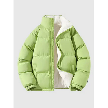 Herren Winterjacke Stehkragen Fleece Gepolstert