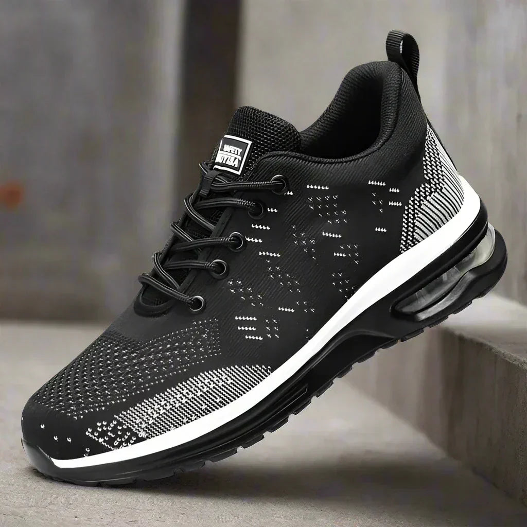 Herren Orthopädische Sneaker Bequem Schwarz - Eveloria