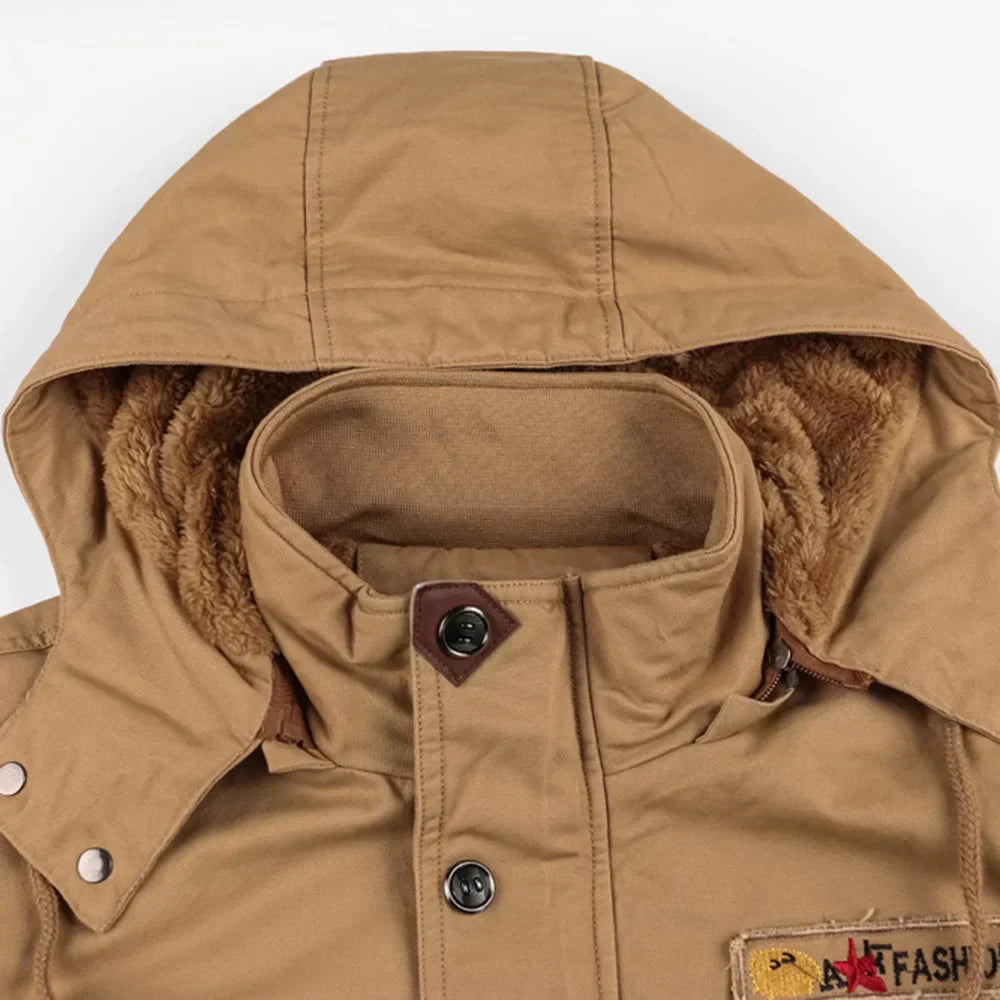 Eveloria Herren Militärjacke Mehrfachtaschen