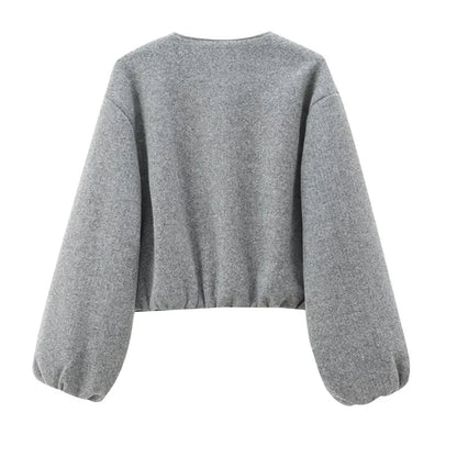 Damen Locker geschnittene Reißverschlussjacke