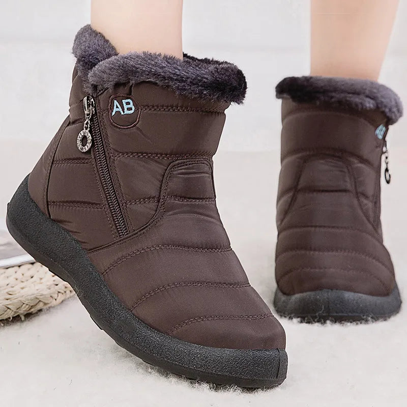 Eveloria Damen Schneestiefel Mid-Calf Wasserabweisend Kunstfell - Eveloria