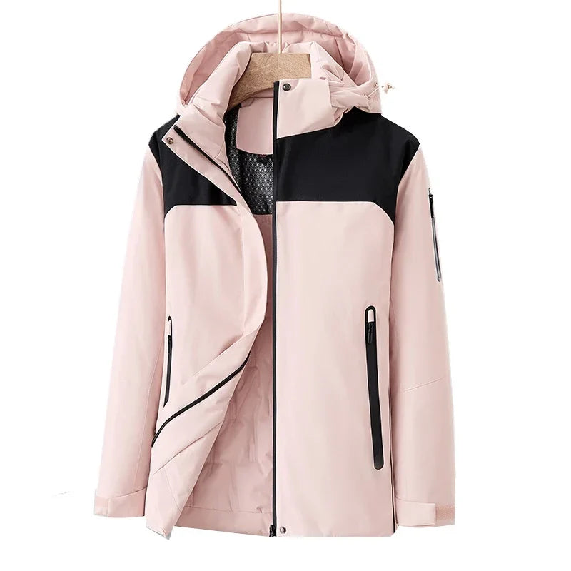 Damen Wasserdichte Winterjacke Fleece-Futter