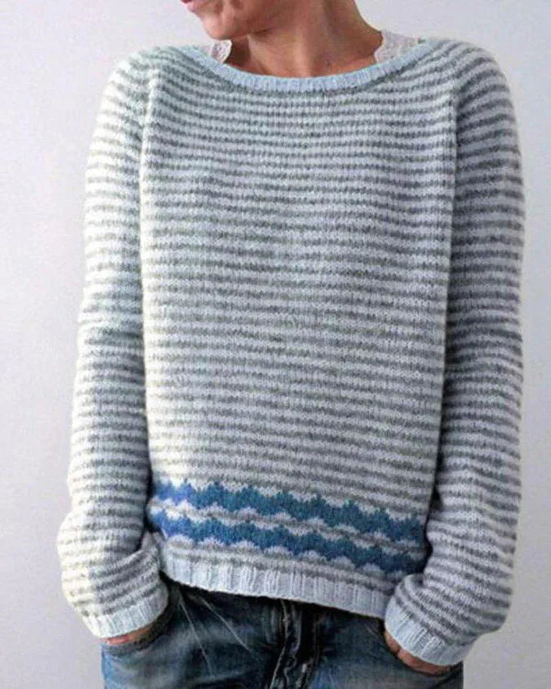 Damen Winterpullover Nordisches Muster Weihnachtsdesign
