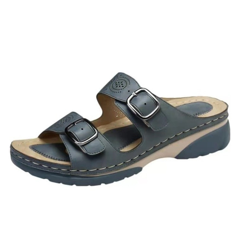 Eveloria Damen Orthopädische Sandalen Unterstützender Fußbett
