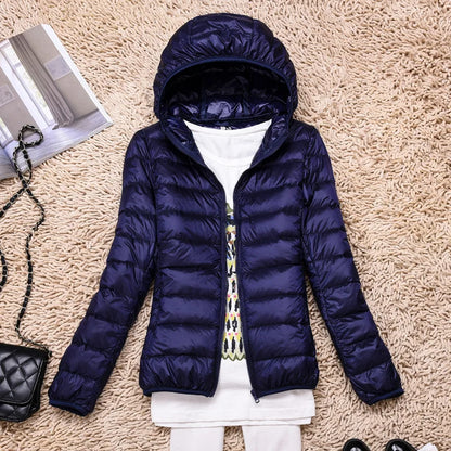 Eveloria Damen Daunenjacke Ultraleicht Mit Kapuze